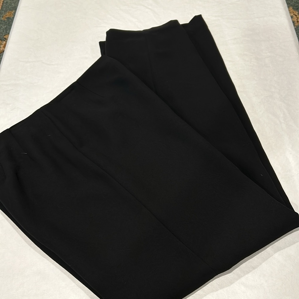 Donna Morgan Black Lined Pants Size 10 Wide Leg Excellent Condition - Picture 5 of 7